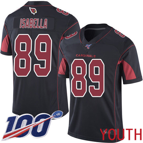 Arizona Cardinals Limited Black Youth Andy Isabella Jersey NFL Football #89 100th Season Rush Vapor Untouchable->youth nfl jersey->Youth Jersey